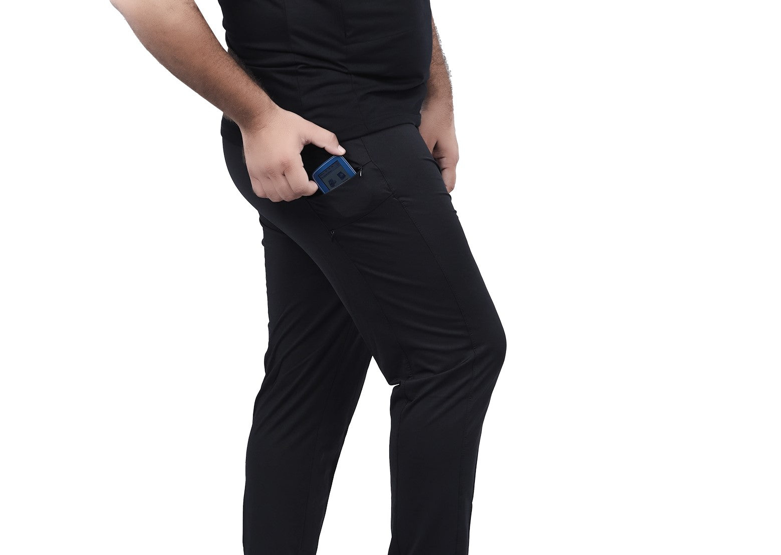 Overt Men's Workout Jogger Pant with zips for easy injection access