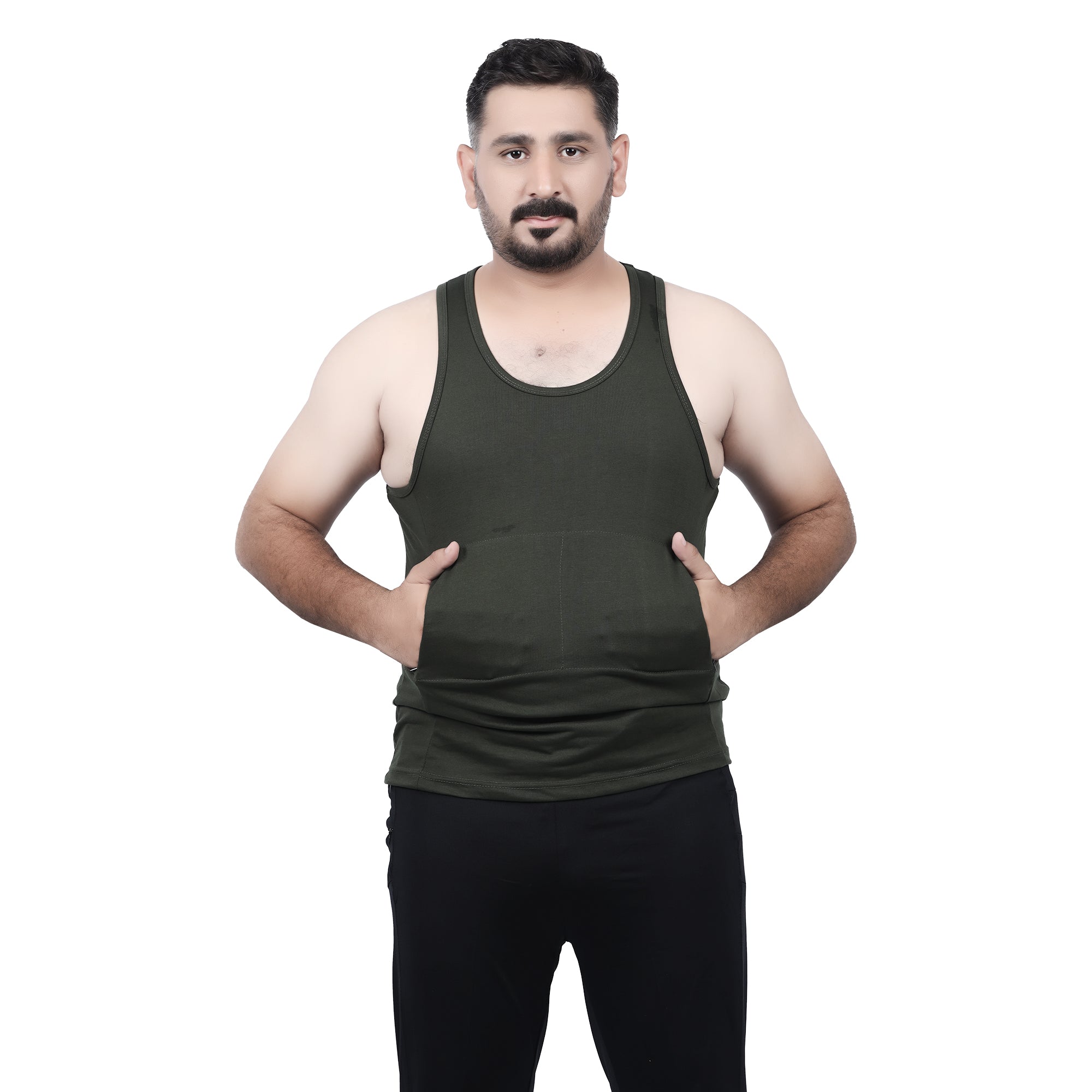 Overt Men's Work-It-Out Active Tank Top with Special Pockets for Insulin Pump Users