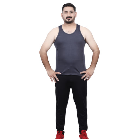 Overt Men's Work-It-Out Active Tank Top with Special Pockets for Insulin Pump Users