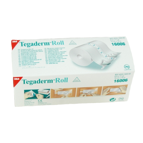 Tegaderm Transparent Film Dressing 6" x 11 yds, Sacral Shape 4 Rolls