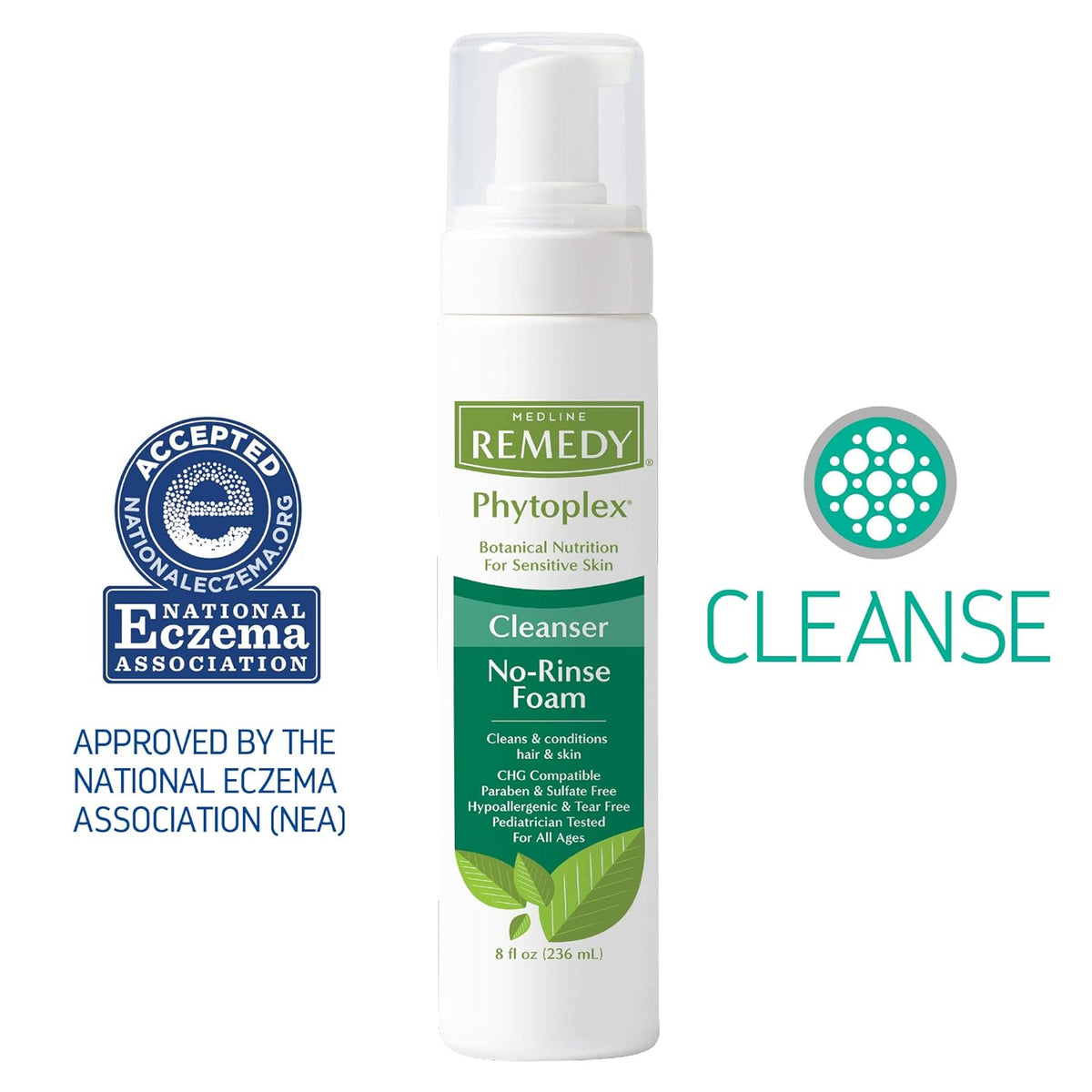 Remedy Clinical No-Rinse Foam Cleanser, Vanilla Scent, 8oz