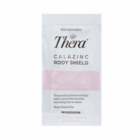 Thera Calazinc Body Shield 4 Gram Individual Packet Scented Cream Skin Protectant By McKesson