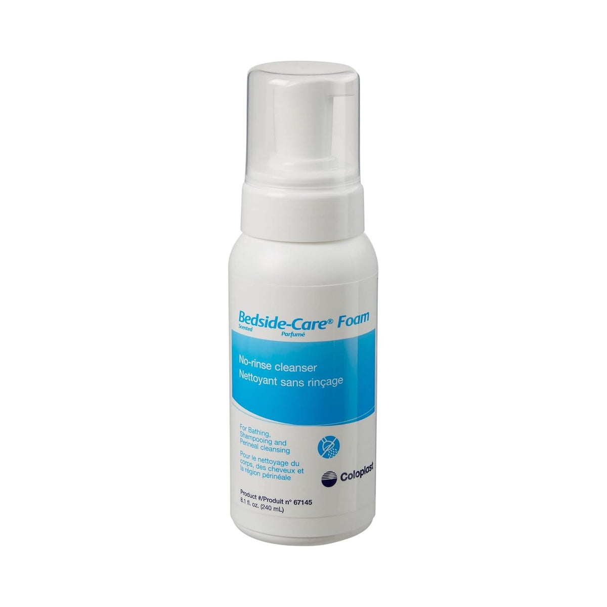 Bedside-Care Rinse-Free Shampoo and Body Wash, Scented, 8.1 oz Pump Bottle