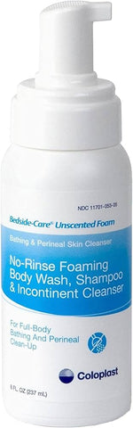 Bedside-Care Rinse-Free Shampoo and Body Wash, Unscented, 8.1 oz Pump Bottle