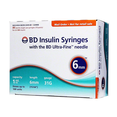 BD Embecta VEO Ultra-Fine Syringes, 31G, 1cc, 6mm -90 Pack