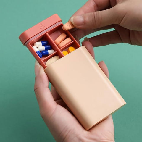 Overt Customizable Pill Organizer 6 Grid Practical Case Design