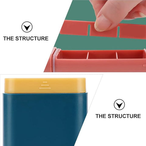 Overt Customizable Pill Organizer 6 Grid Practical Case Design