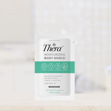 Thera Moisturizing Body Shield 4 Gram Individual Packet Scented Cream Skin Protectant By McKesson