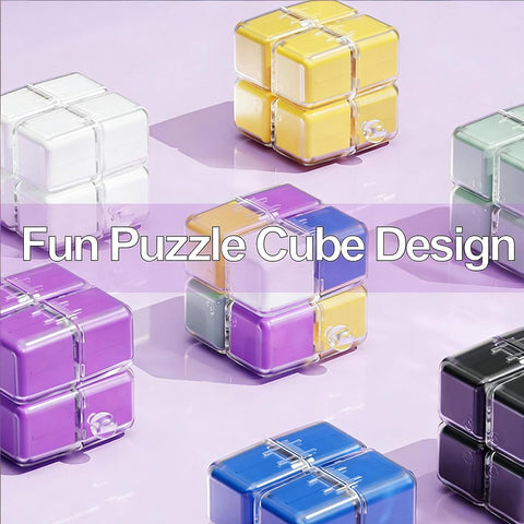 Overt Rubix Cube Pill Box with Lanyard – Portable 8 Grids