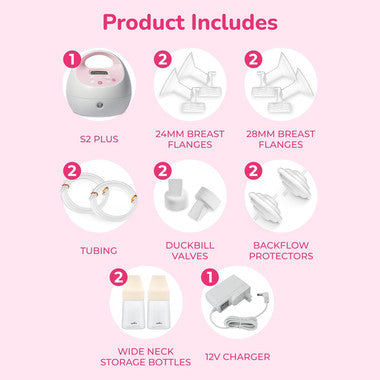 Spectra S2 Plus Breast Pump with Manual Hand Pump Switch Kit
