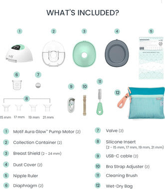 Motif Aura Glow Wearable Breast Pump