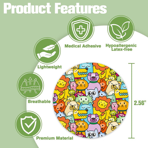 Overt Libre 3 Sensor Patch – Waterproof & Flexible - Character Carnival – 5 Pack