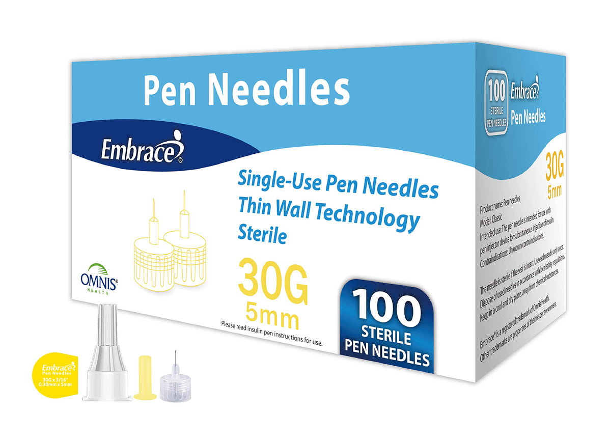 Embrace Pen Needle 30G 5mm 100 ct.