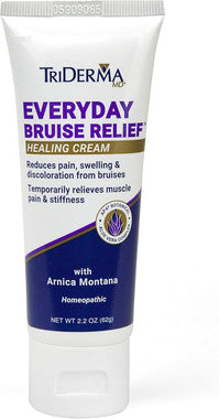 TriDerma Everyday Bruise Relief Healing Cream tube 2.2 oz Multiple packs