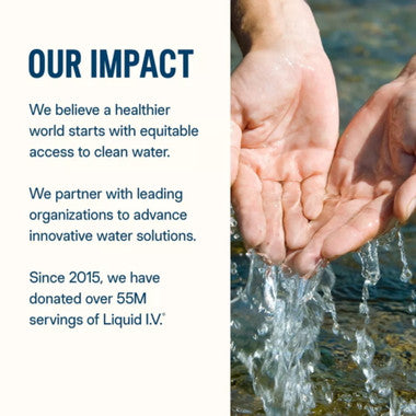 Liquid I.V. mix with essential electrolytes and B vitamins