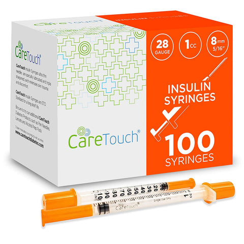 Care Touch U-100 Insulin Syringe 28g 5/16" - 8mm 1cc #CTIS281