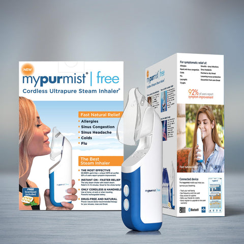 Mypurmist Free Ultrapure Handheld Personal Steam Inhaler (Cordless), Vaporizer and Humidifier