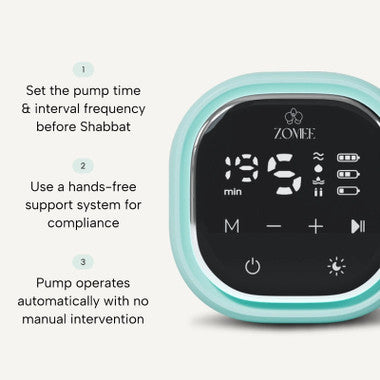 Zomee Z2 Shabbat Mode Edition with Silicone Hands Free Collection Cups