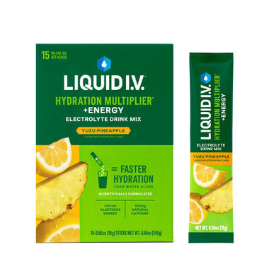 Liquid I.V. hydration supplement with dual-action for energy and fluids