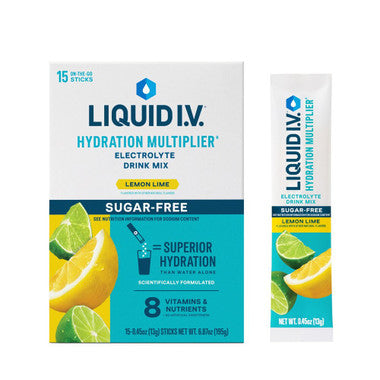 Liquid I.V. sugar-free electrolyte drink mix in Lemon Lime flavor