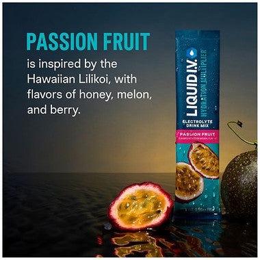 Liquid I.V. electrolyte drink mix in Passion Fruit flavor