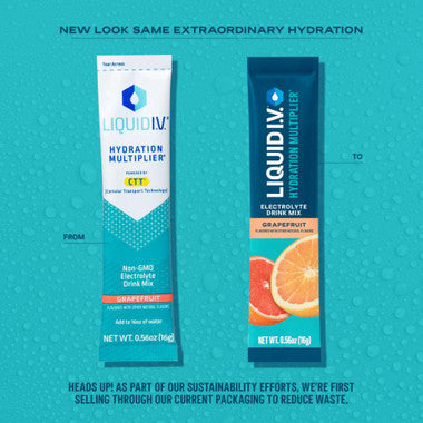 Individual Liquid I.V. stick packs for on-the-go hydration