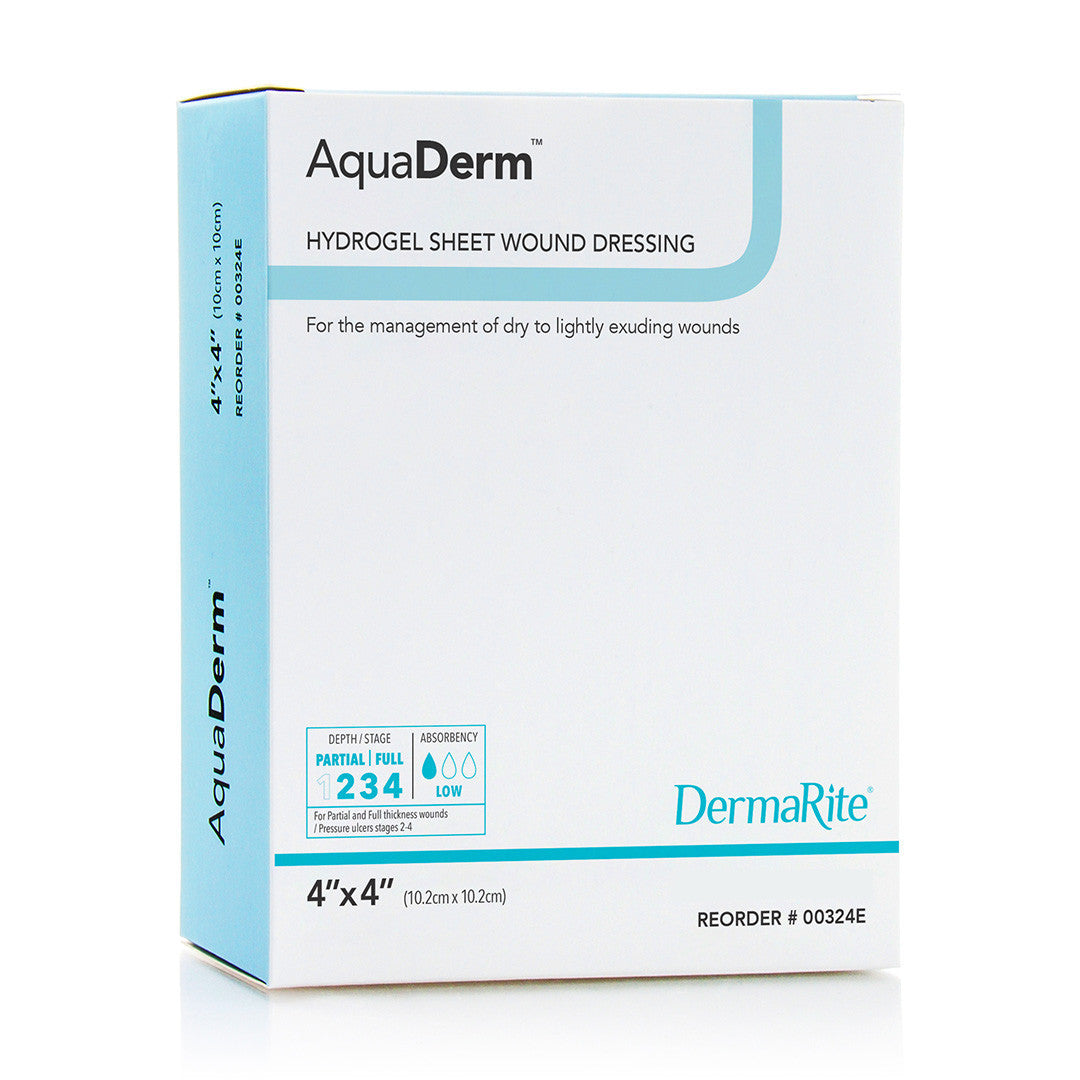 Aquaderm Hydrogel Sheet Wound Dressing, 4" X 4"