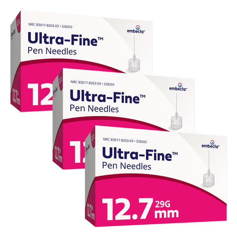 BD Embecta Ultra-Fine Pen Needles 29g 1/2in [ 3 Box of 90 Ct ]