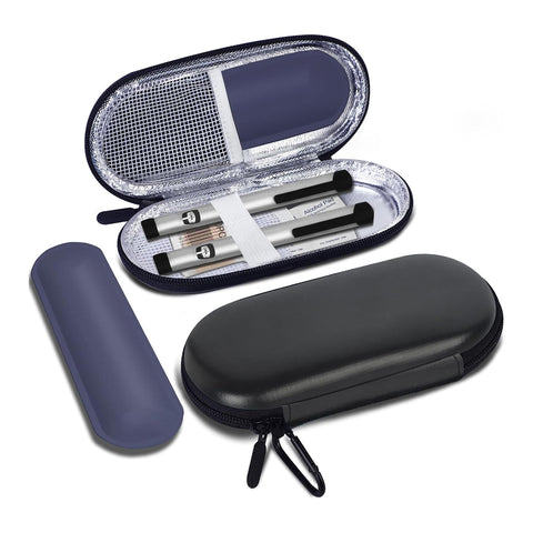 Overt Insulin Cooler, Travel Case with 2 Ice Packs for Insulin Pens and Diabetic Supplies