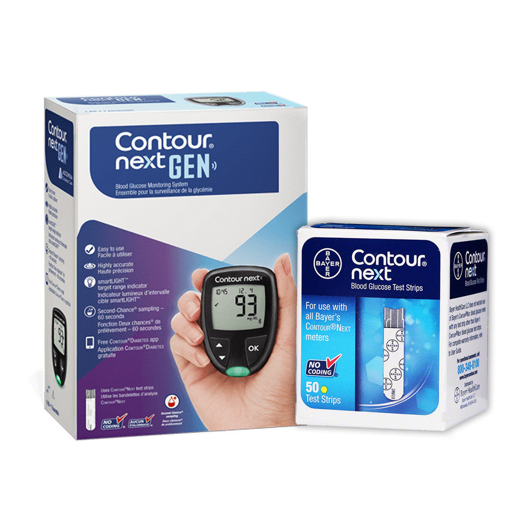 Ascensia Bayer Contour Next GEN Meter [+] NEXT 50 Test Strips For Glucose Care