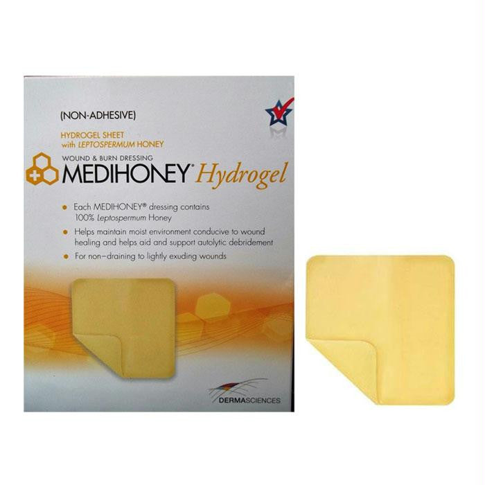 Medihoney Hydrogel Dressing, 2.4 "X 2.4", Sterile Box - 10 ct