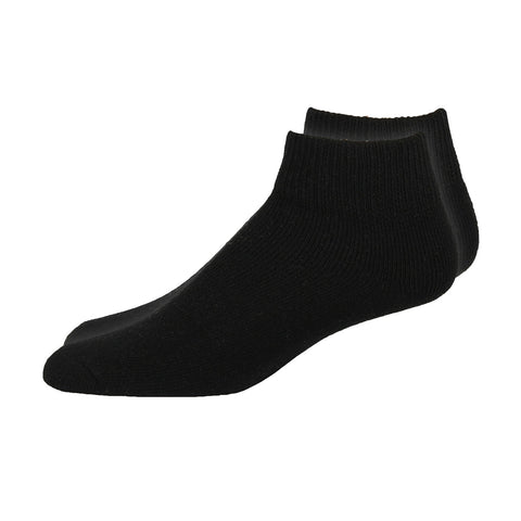 Overt Diabetic Cotton Blend Ankle Socks for optimal Circulatory Flow, Black 3 Pair Size 9 - 11 By Curative Diagnostics