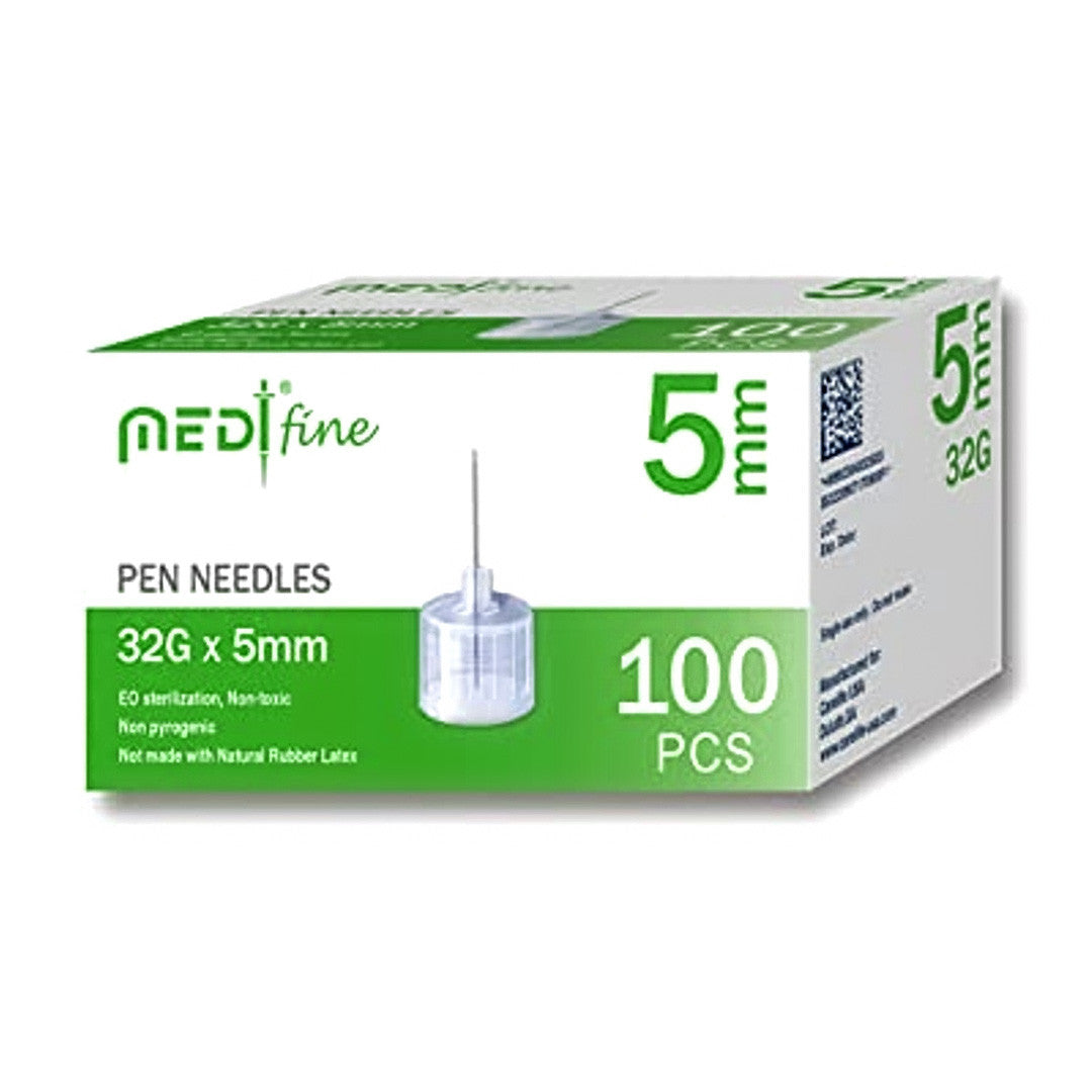 MedtFine Pen Needles 32G 5mm - 100 Count