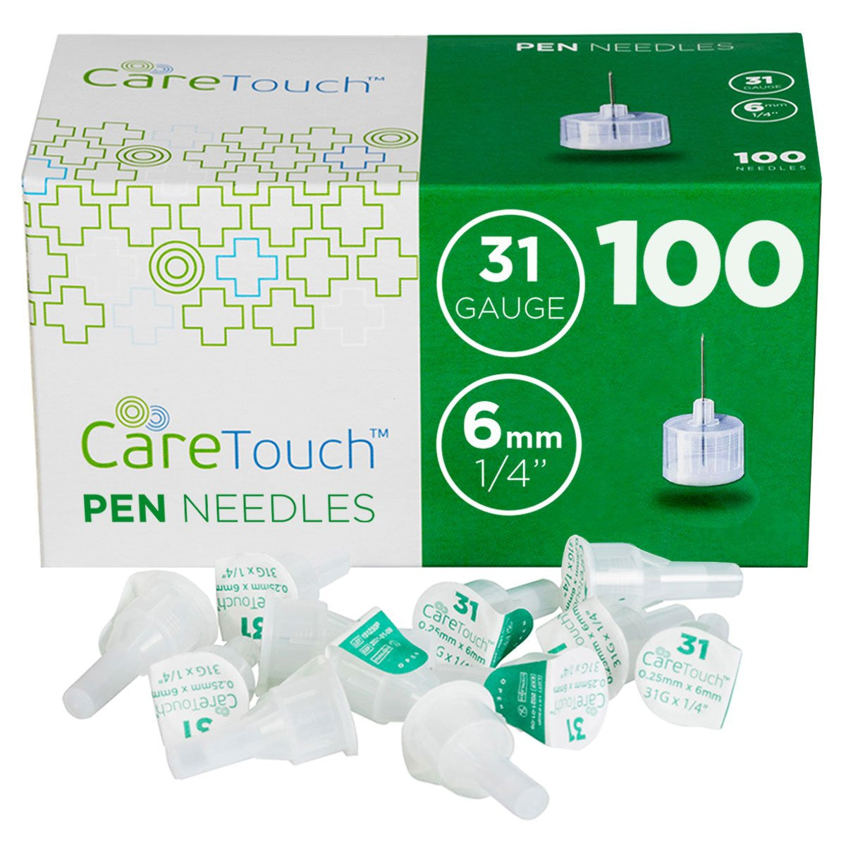 Care Touch Pen Needle 31G 1/4" - 6mm 100ct #CTPN3114