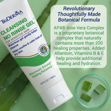 TriDerma Cleansing No Rinse Gel – 4 oz