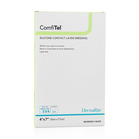 Comfitel Silicone Contact Layer Dressing, 4" X 7"