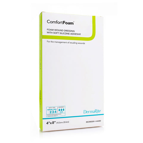 Comfortfoam Silicone Foam Non-border Dressing, 4" X 8"