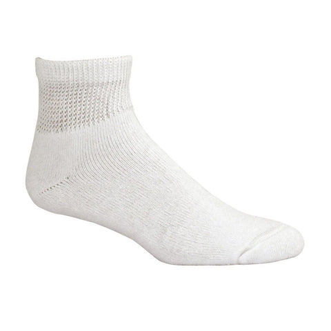 Curative Diagnostics Diabetic Socks Size 10-13 Ankle Set of 3 Pair Pack - White