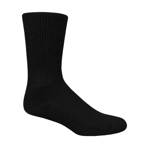 Curative Diagnostics Diabetic Socks Size 10-13 Crew Set of 3 Pair Pack - Black