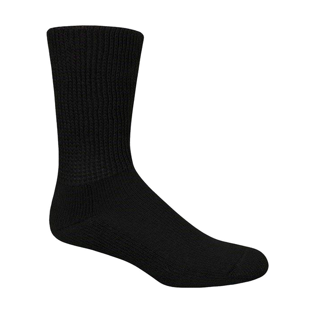 Curative Diagnostics Diabetic Socks Size 9 - 11 Crew Set of 3 Pair Pack - Black