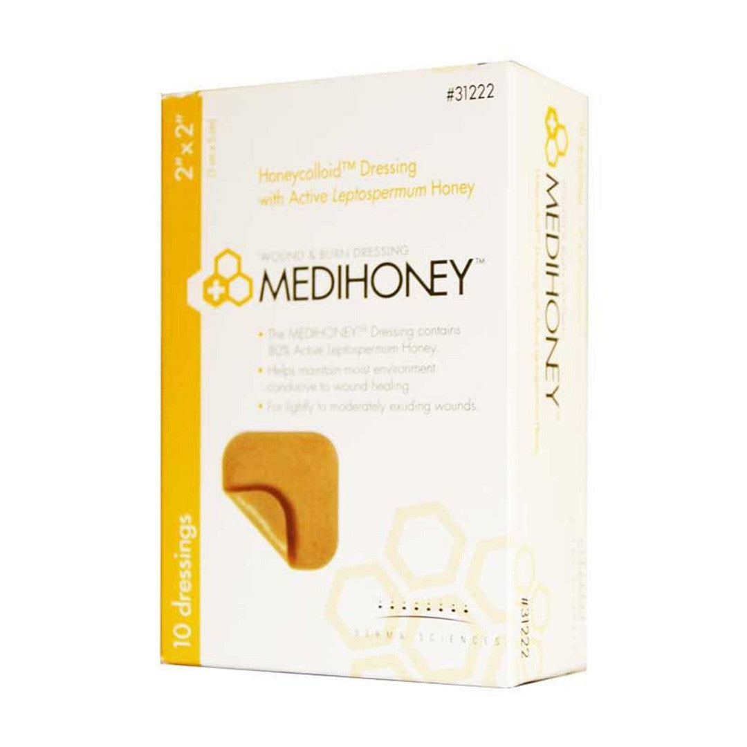 Medihoney Hydrocolloid Dressing Without Border, 2" X 2" - 10 Ct