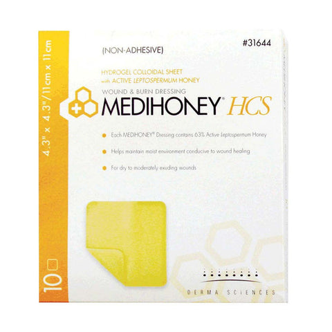 Medihoney Non-adhesive Hcs Sheet 4.3" X 4.3" - 10 Ct