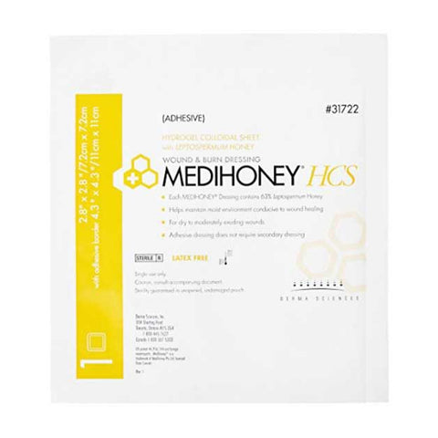 Medihoney Adhesive Hcs Sheet, 2.8" X 2.8" - Each