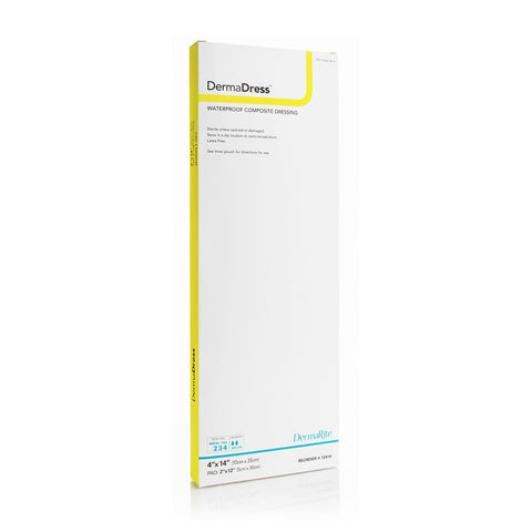 Dermadress Waterproof Composite Dressing, 4" X 14"