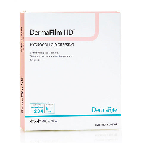 Dermafilm Hd Hydrocolloid Dressing 4" X 4"