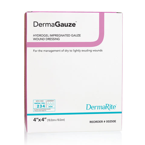 Dermagauze Hydrogel Impregnated Dressing 4" X 4" [ 15 Pack ]