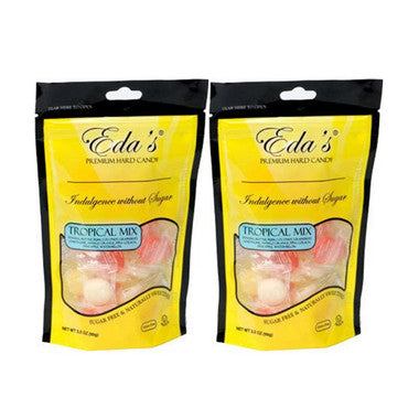 Two-pack of Eda's sugar-free tropical mix hard candy bags