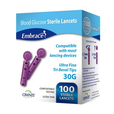 Omnis Health Embrace Lancets - 100 Ct