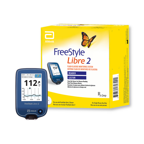 FreeStyle Libre 2 Reader with Sensor Starter Kit for Continuous Glucose Monitoring