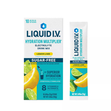 Non-GMO and gluten-free Liquid I.V. drink mix dissolving in water
